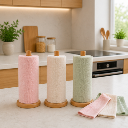 WipeEase™ Microfiber Multi-Purpose Cleaning Cloth Roll | For Kitchen And Car Cleaning | 50 pieces