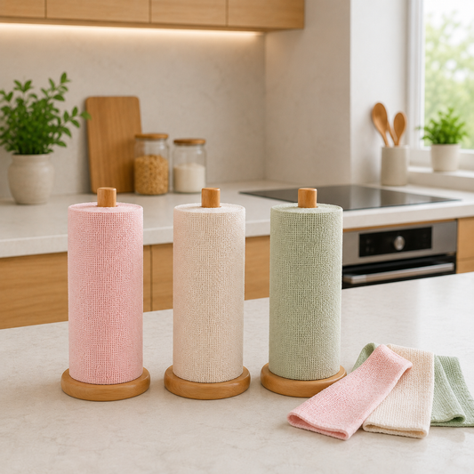 WipeEase™ Microfiber Multi-Purpose Cleaning Cloth Roll | For Kitchen And Car Cleaning | 50 pieces