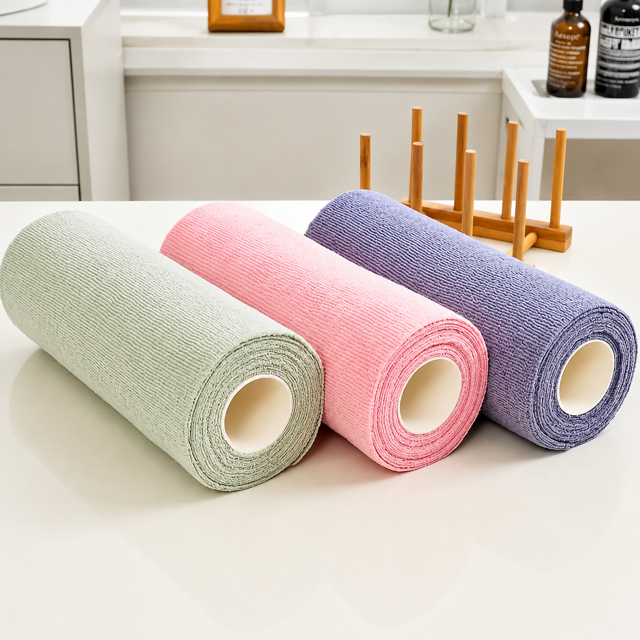 WipeEase™ Microfiber Multi-Purpose Cleaning Cloth Roll | For Kitchen And Car Cleaning | 50 pieces